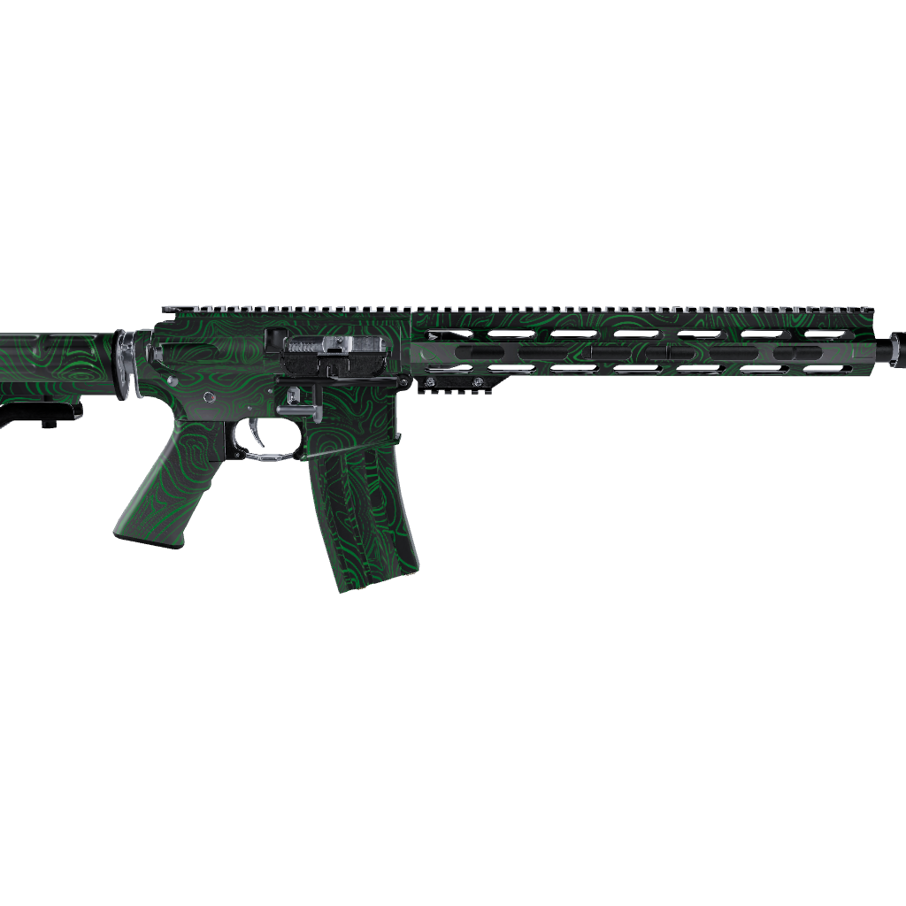 AR 15 Damascus Green Gun Skin
