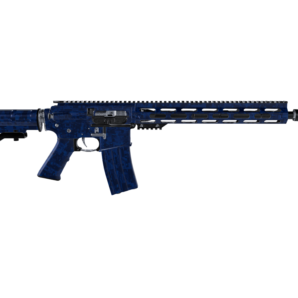 AR 15 Digital Elite Blue Camo Gun Skin