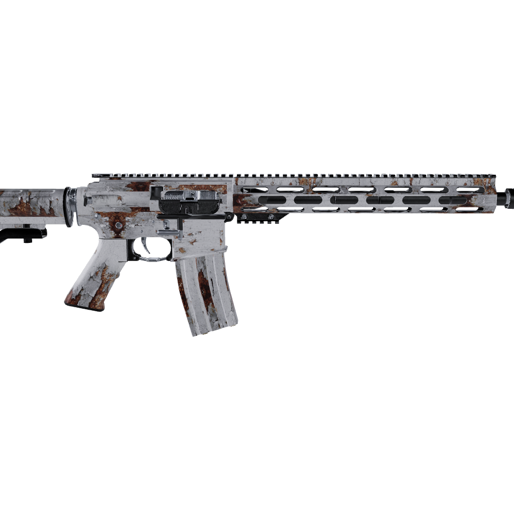 AR 15 Rust 3D White Gun Skin