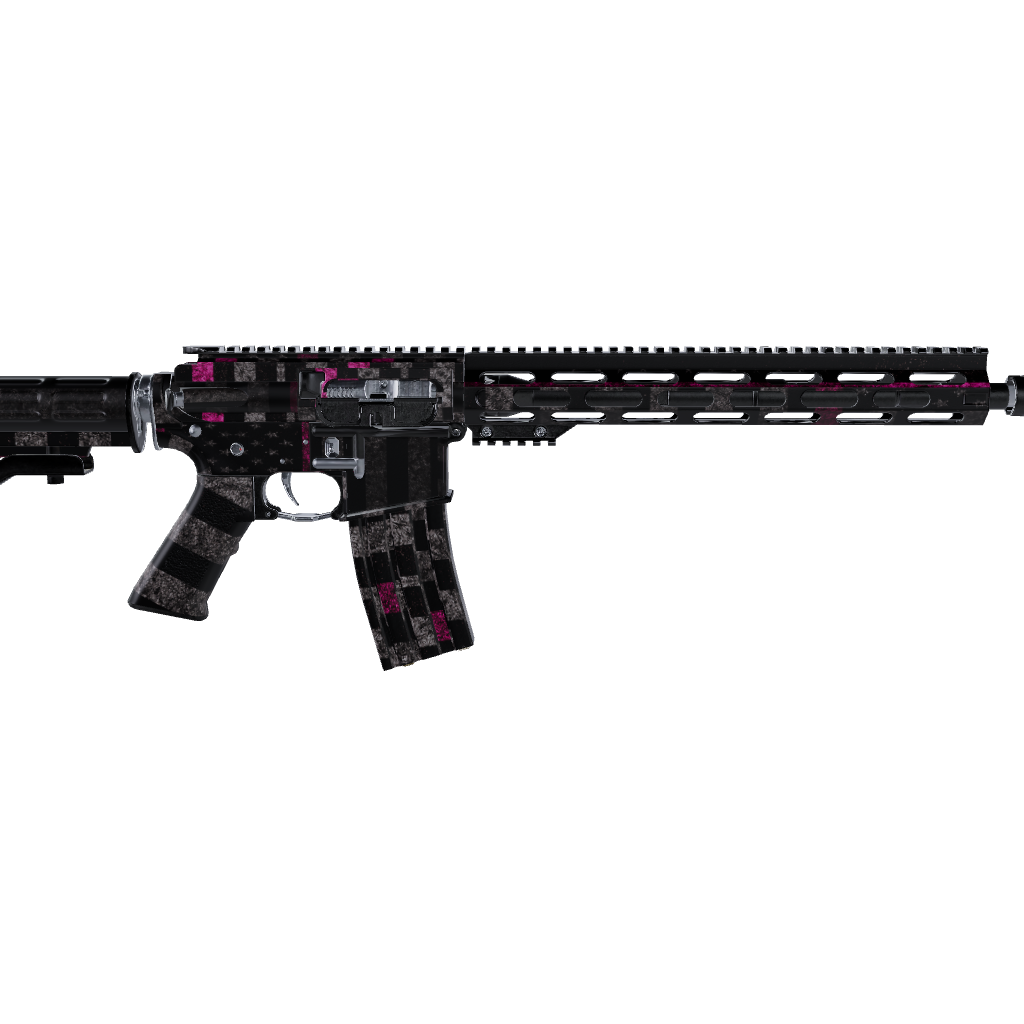 AR 15 Patriotic Pink Flag Gun Skin