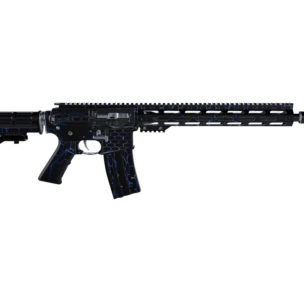 AR 15 Vivid Hex Blue Gun Skin 