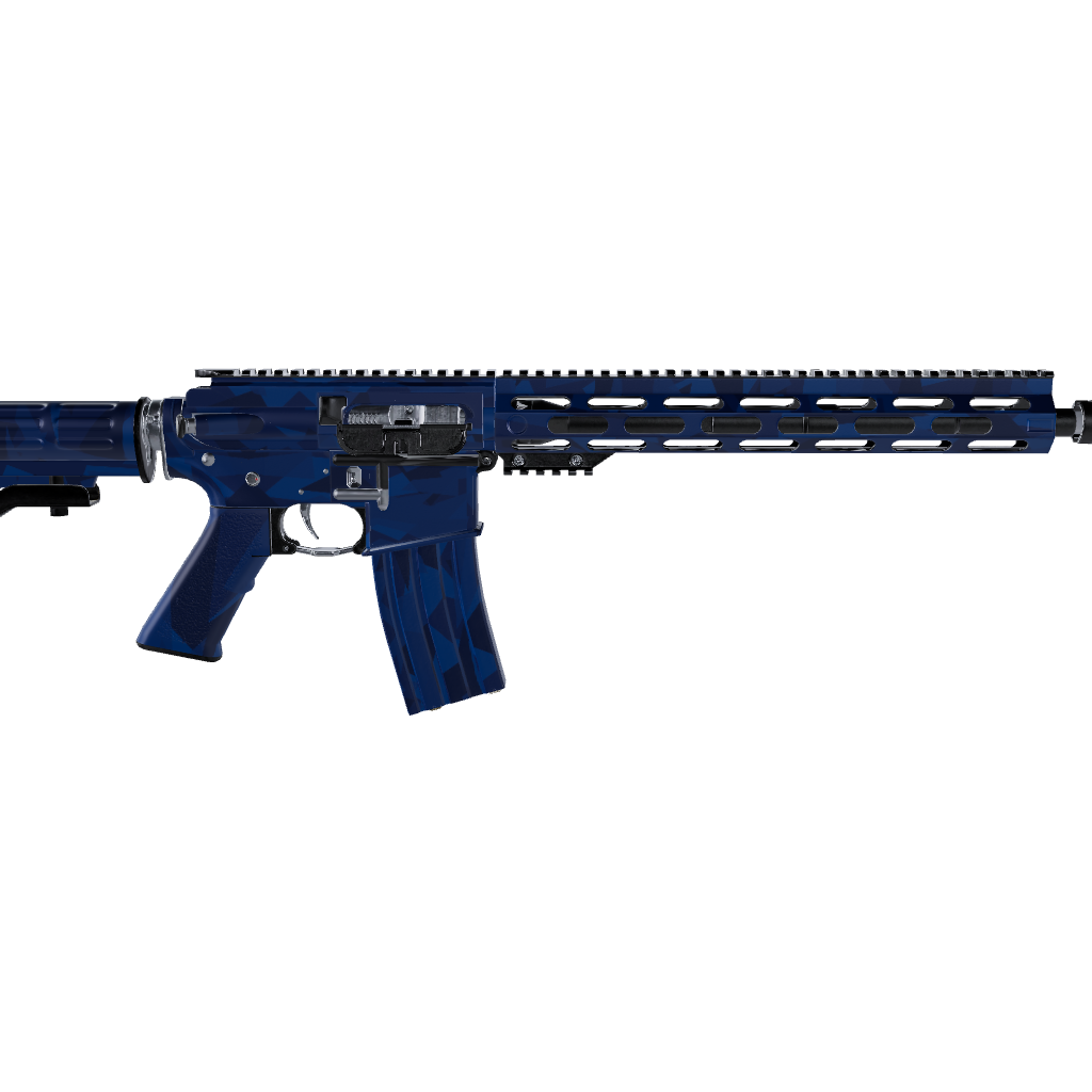 AR 15 Shattered Elite Blue Camo Gun Skin