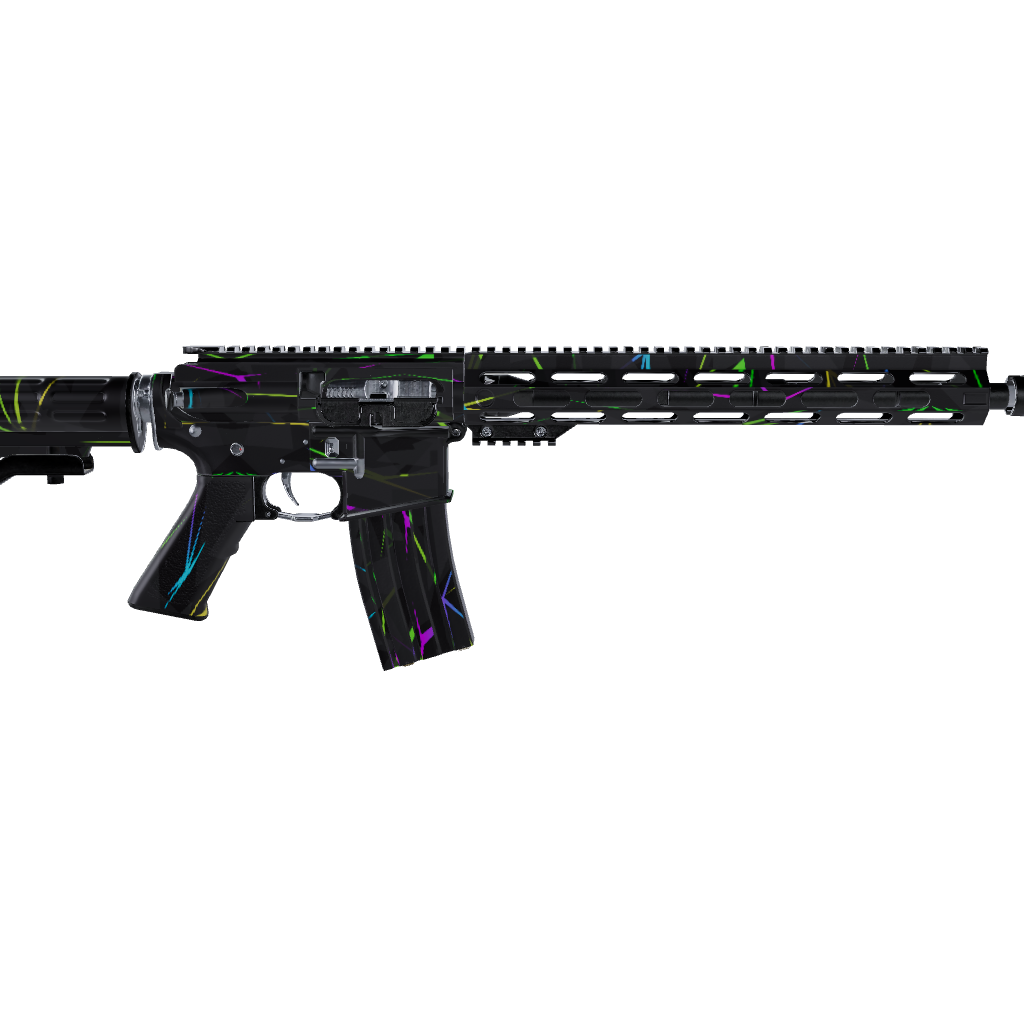 AR 15 Shattered Laser Elite Black Volume Gun Skin