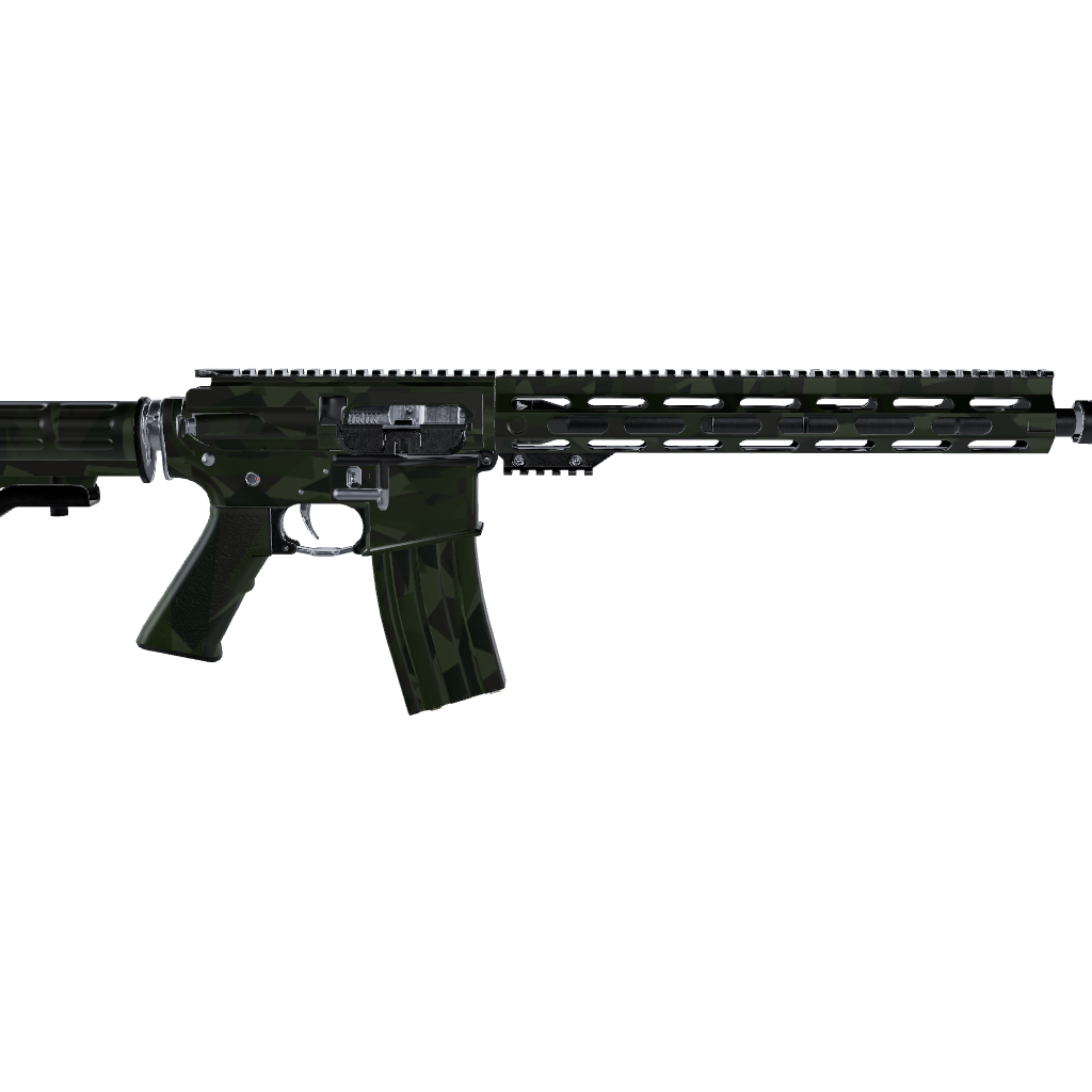 AR 15 Shattered Army Dark Green Camo Gun Skin