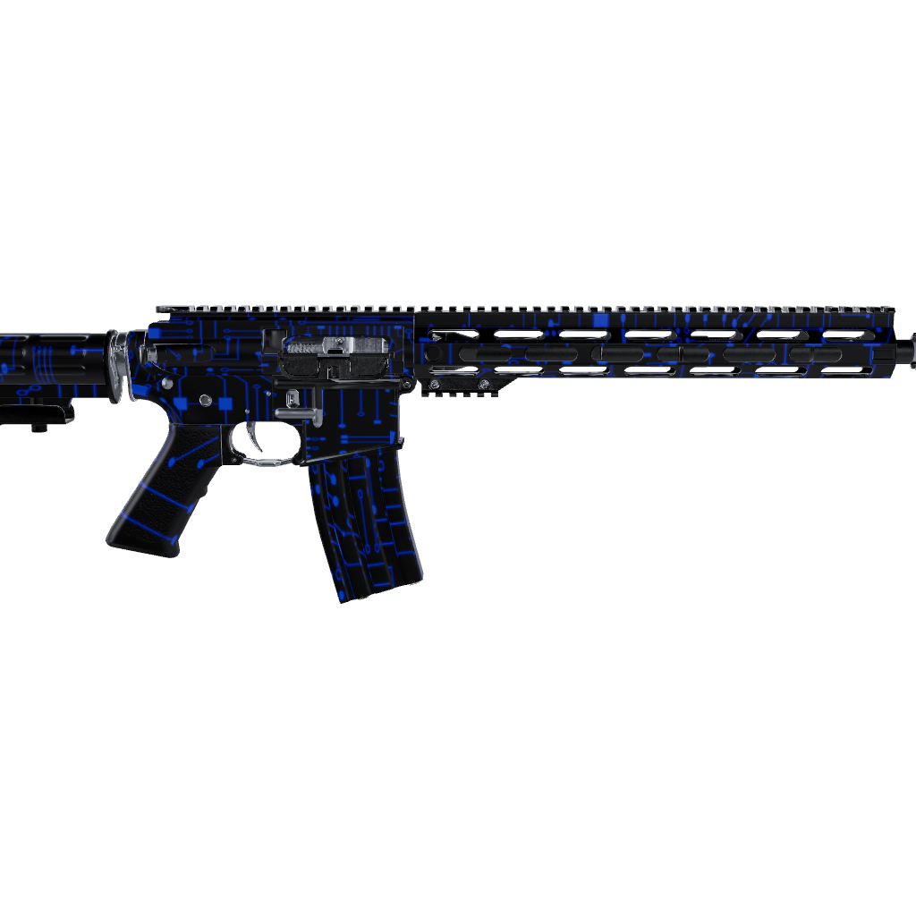 AR 15 Circuit Board Blue Gun Skin