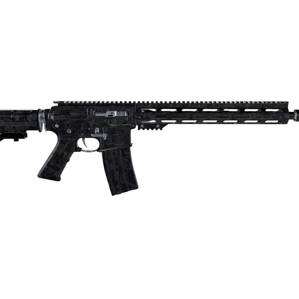 AR 15 Digital Elite Black Camo Gun Skin