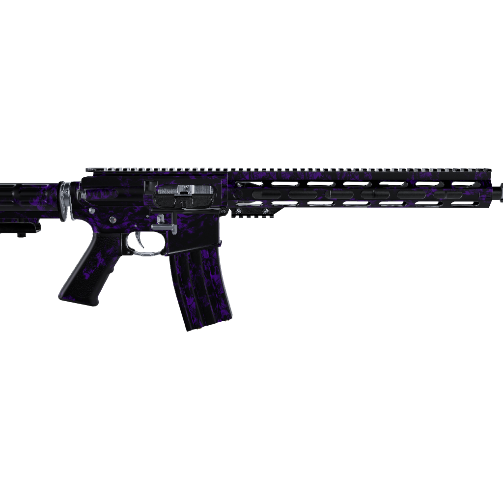 AR 15 Skull Purple Gun Skin