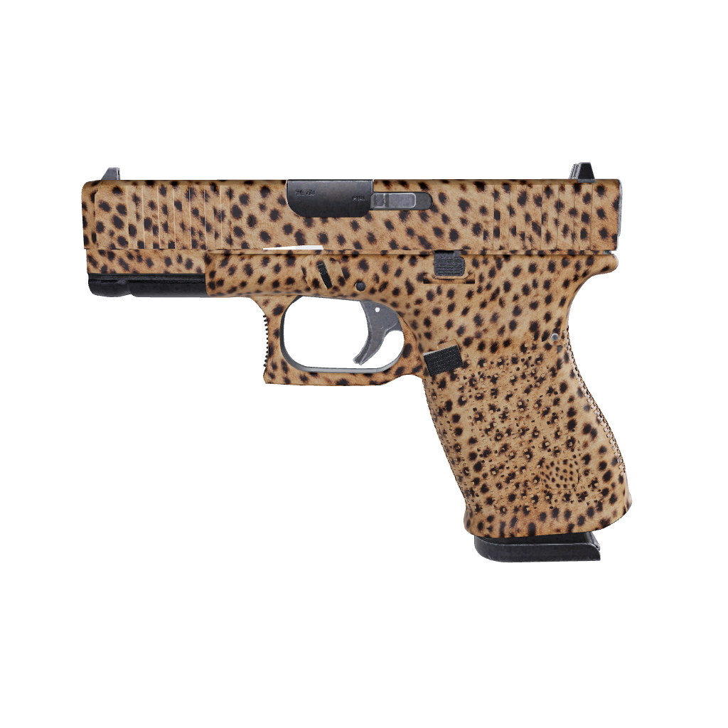 Pistol & Revolver Animal Print Cheetah Gun Skin Vinyl Wrap