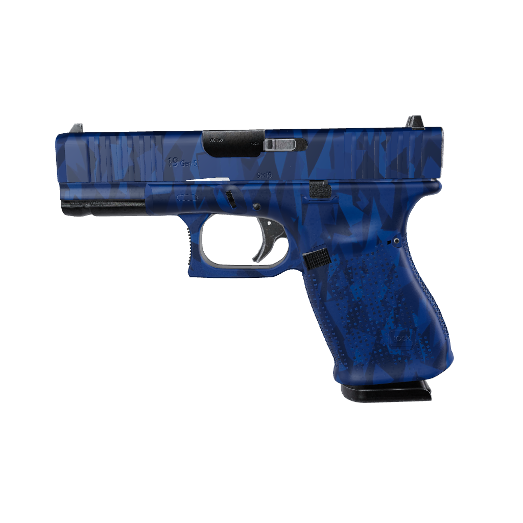 Pistol & Revolver Shattered Elite Blue Camo Gun Skin