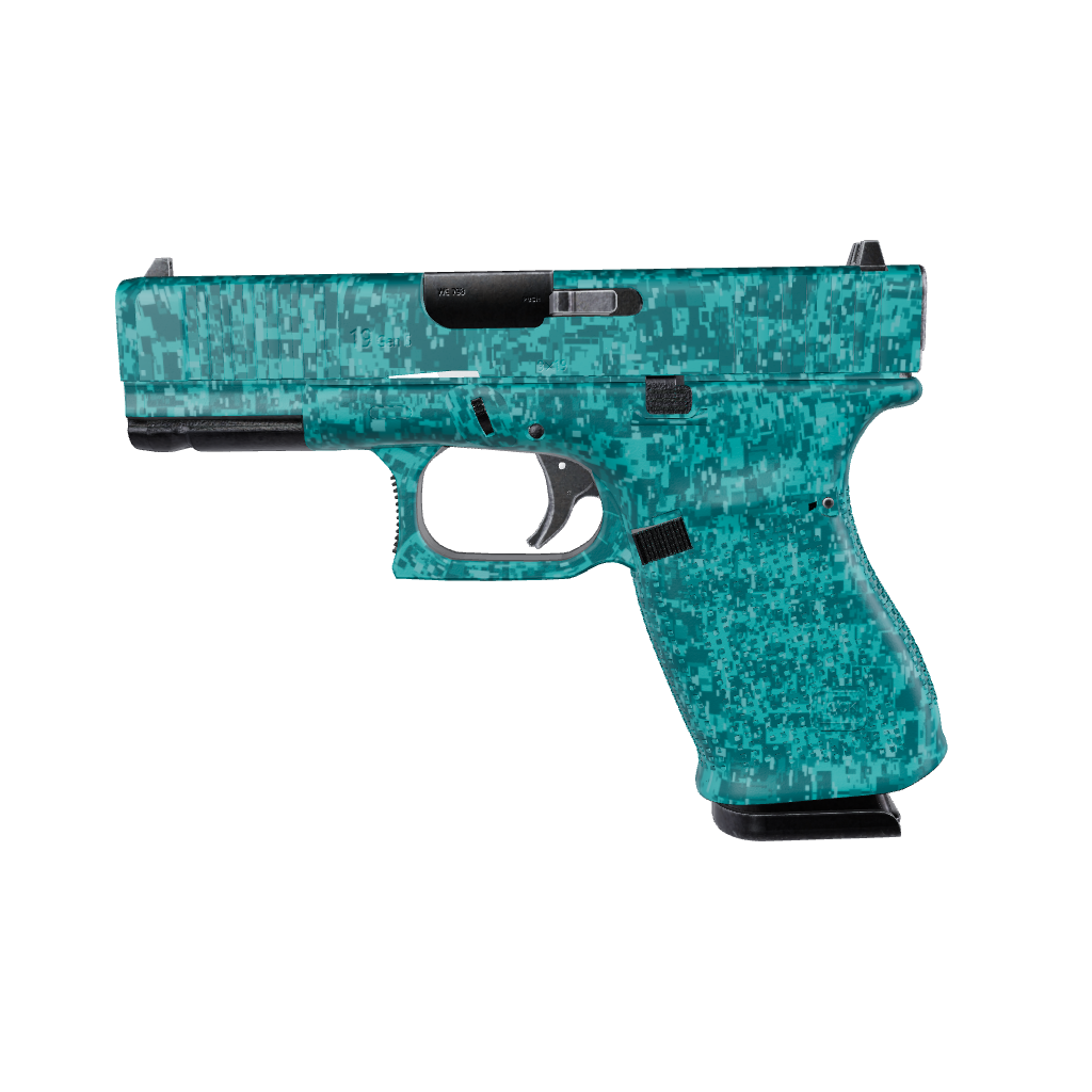 Pistol & Revolver Digital Elite Tiffany Blue Camo Gun Skin