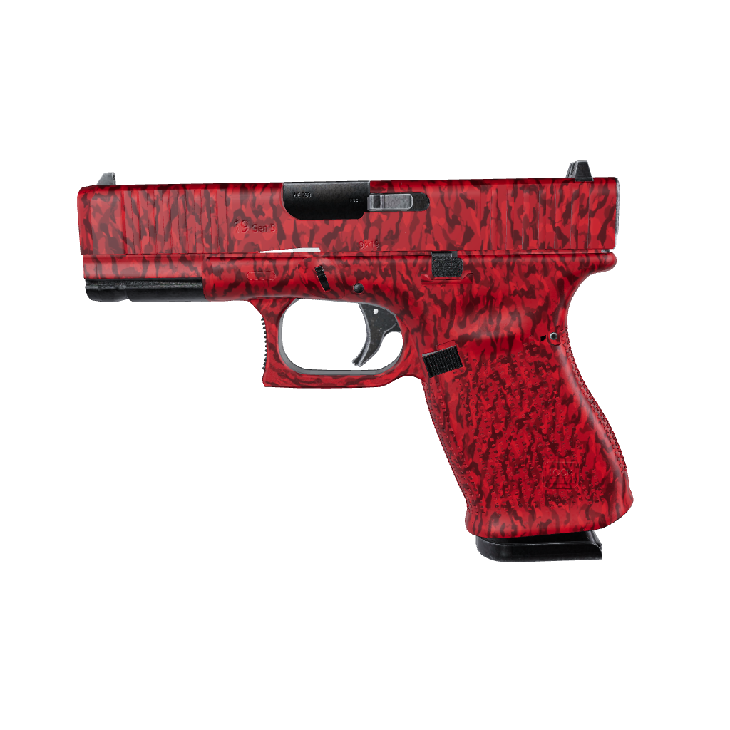 Pistol & Revolver Ragged Elite Red Camo Gun Skin