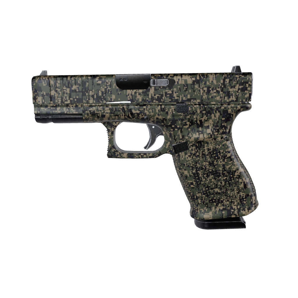 Pistol & Revolver Digital Militant Blue Camo Gun Skin