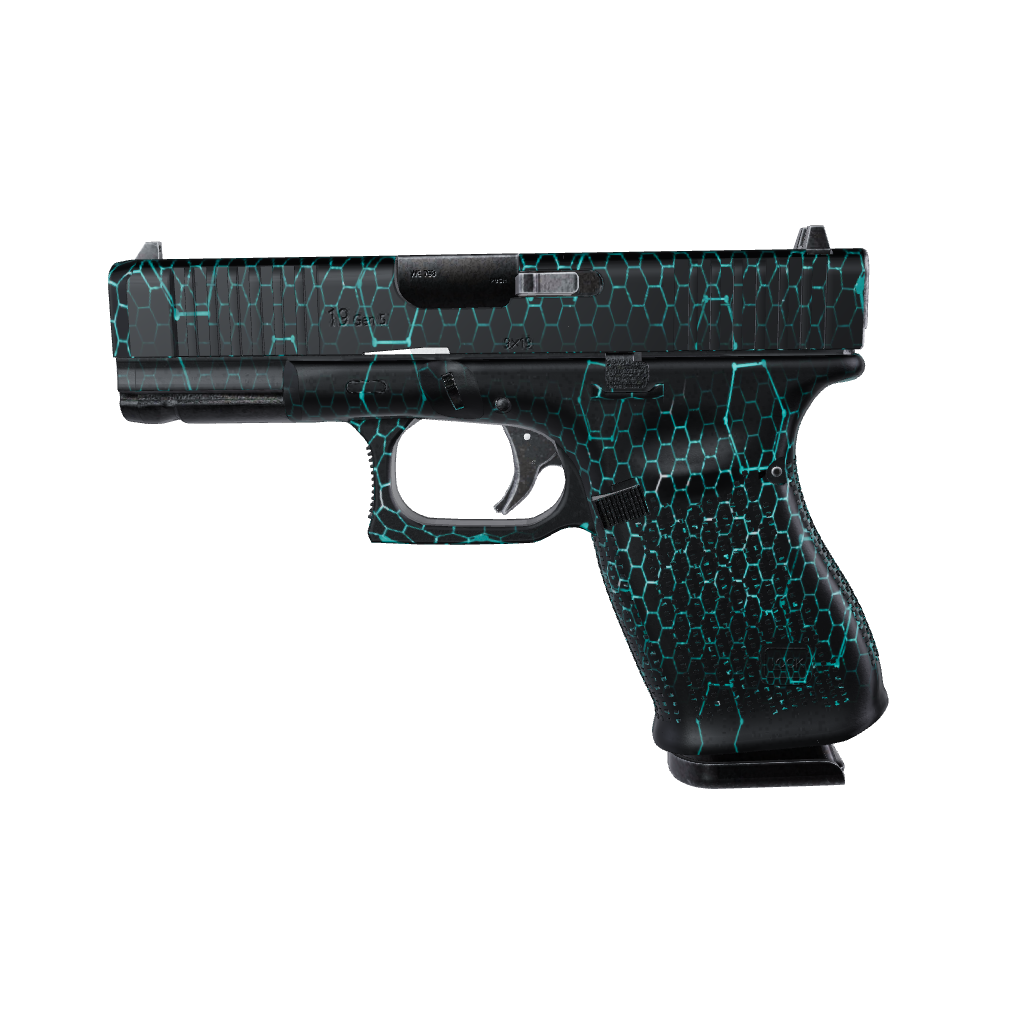 Pistol & Revolver Vivid Hex Tiffany Blue Gun Skin