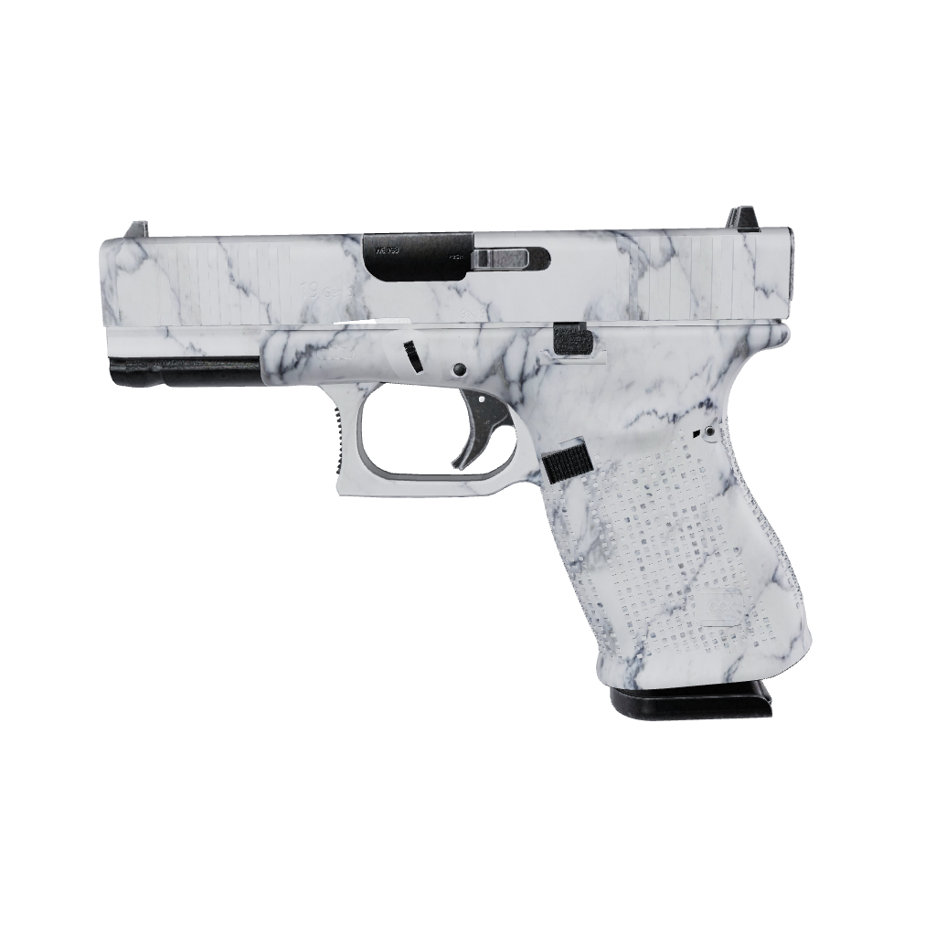 Pistol & Revolver Stone Bianco Carrara Marble Gun Skin