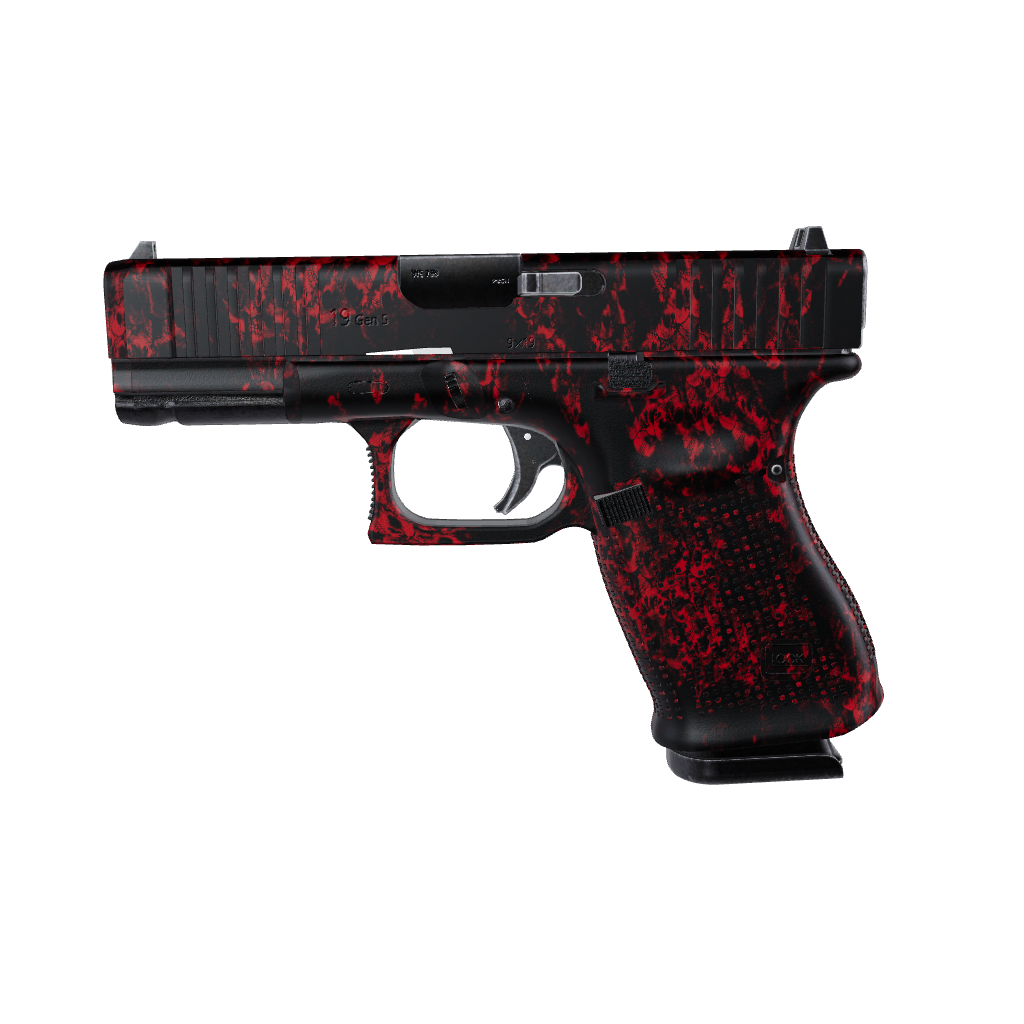 Pistol & Revolver Skull Red Gun Skin