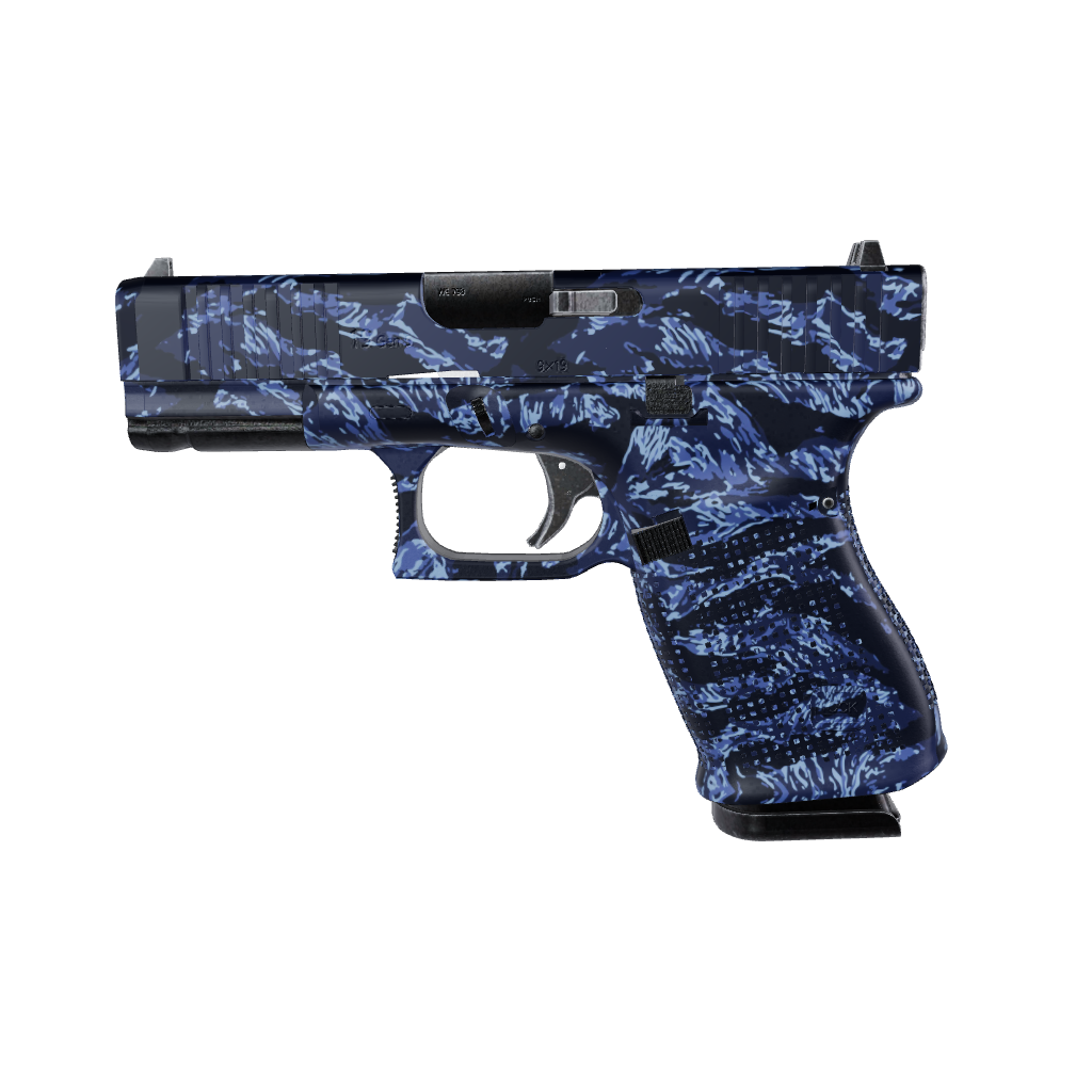 Pistol & Revolver Vietnam Tiger Stripe Blue Urban Night Gun Skin