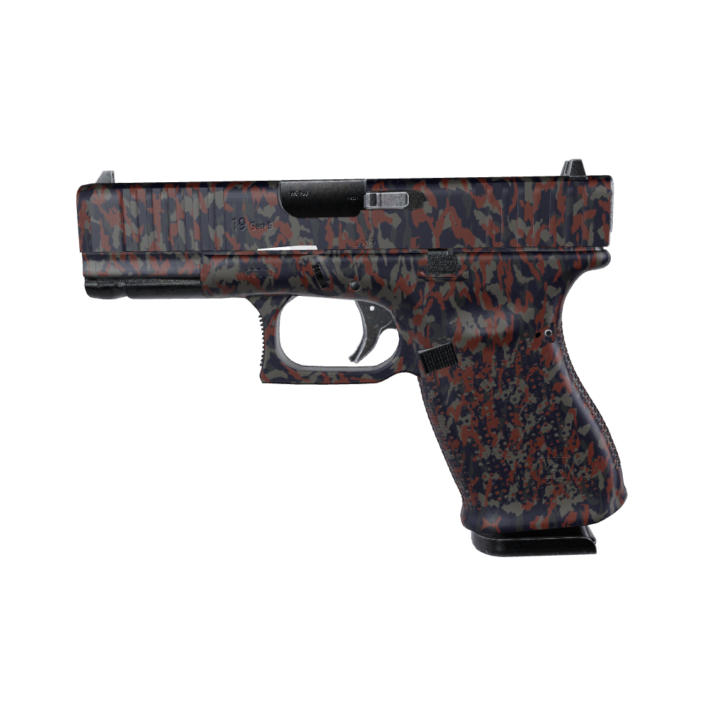 Pistol & Revolver Erratic Blue Copper Camo Gun Skin