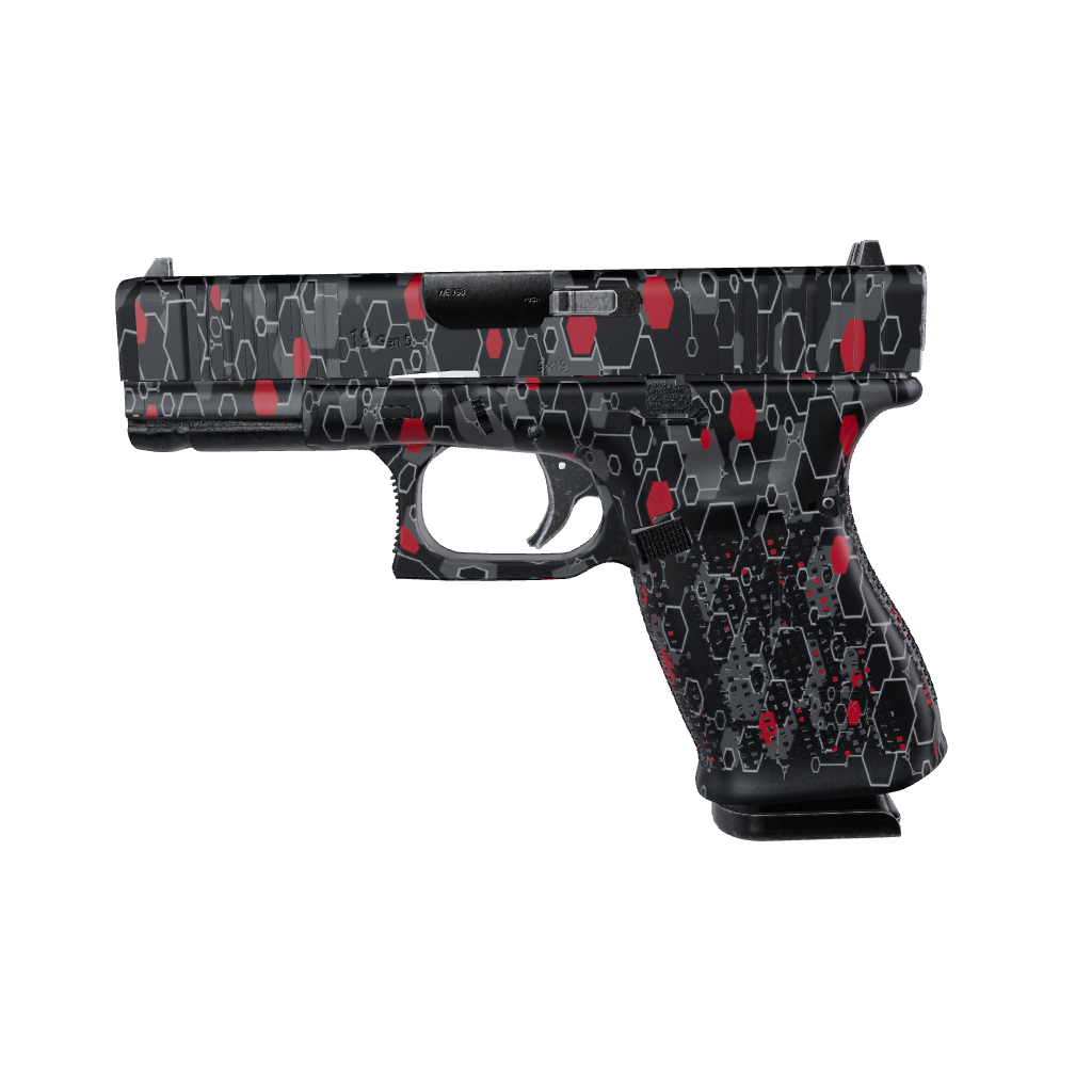 Pistol & Revolver Hex DNA Red Gun Skin