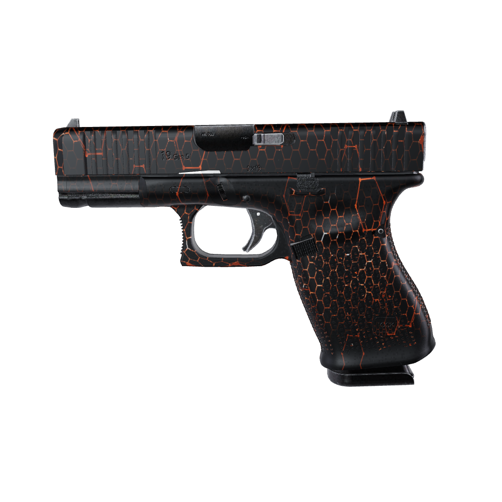 Pistol & Revolver Vivid Hex Orange Gun Skin