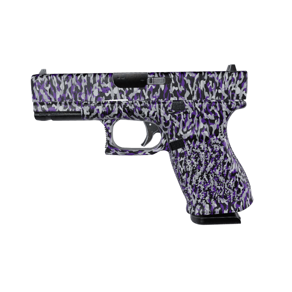 Pistol & Revolver Ragged Purple Tiger Camo Gun Skin