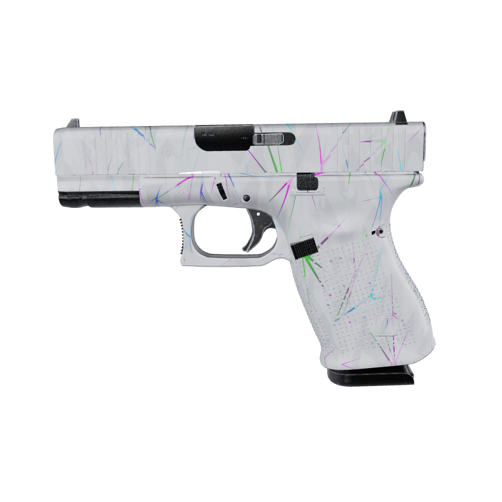 Pistol & Revolver Shattered Laser Elite White Retro Gun Skin