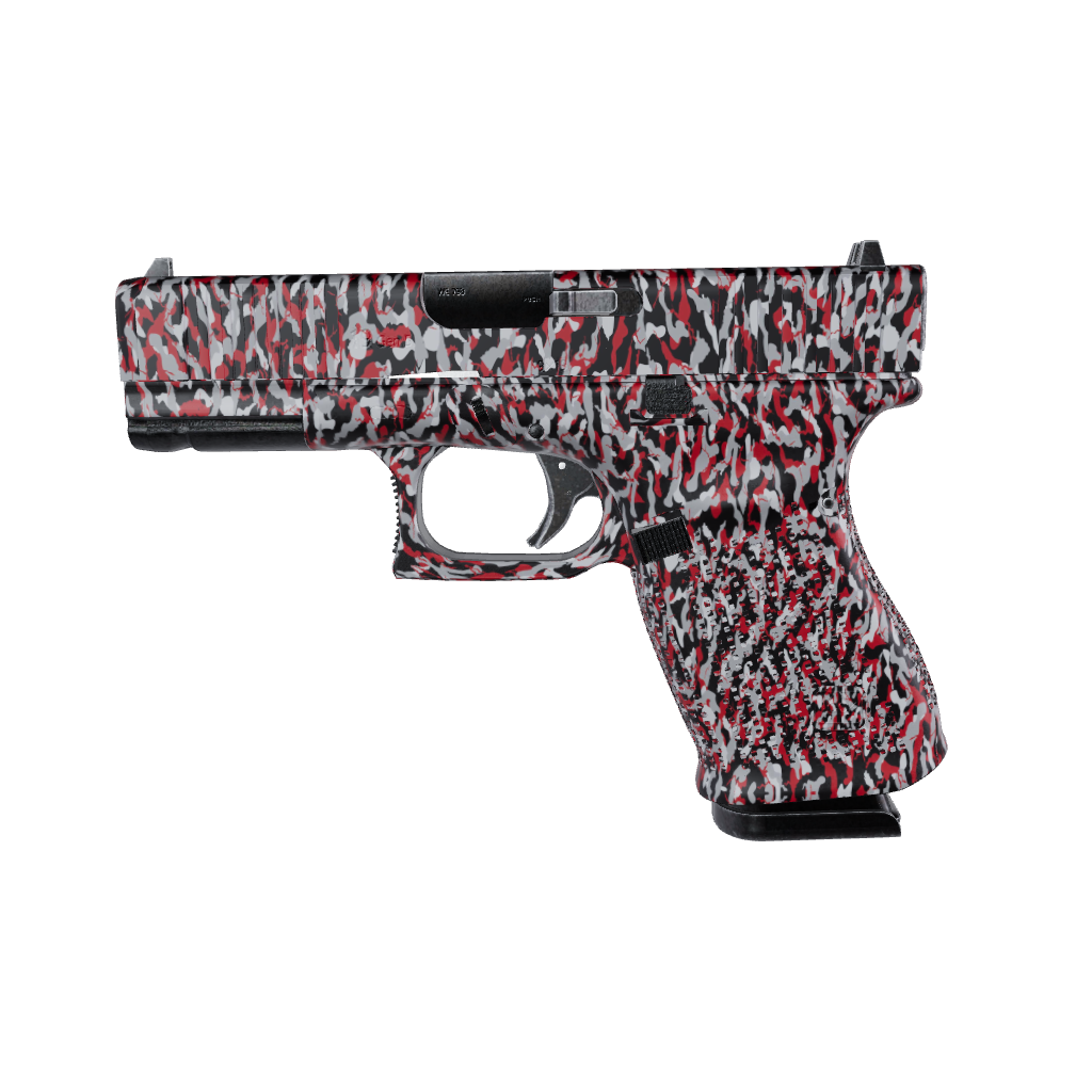 Pistol & Revolver Ragged Red Tiger Camo Gun Skin