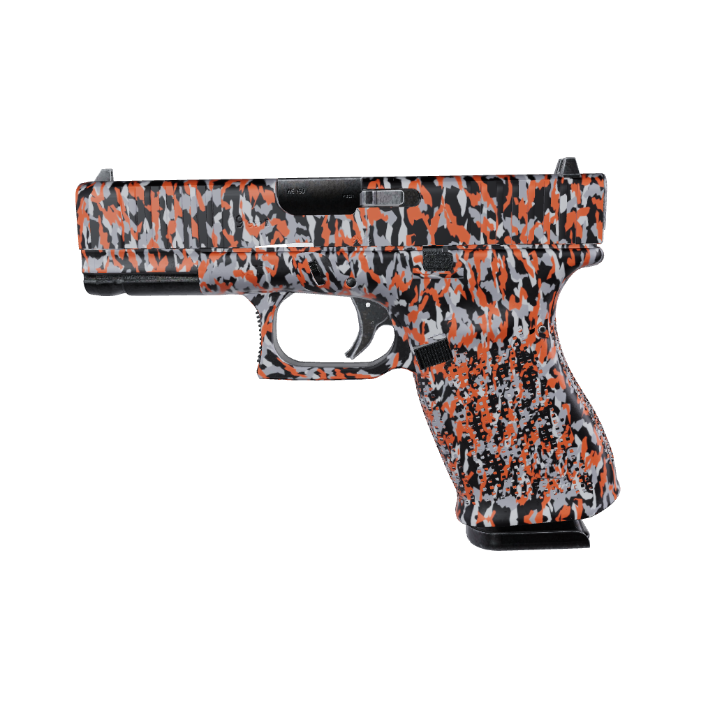 Pistol & Revolver Erratic Orange Tiger Camo Gun Skin