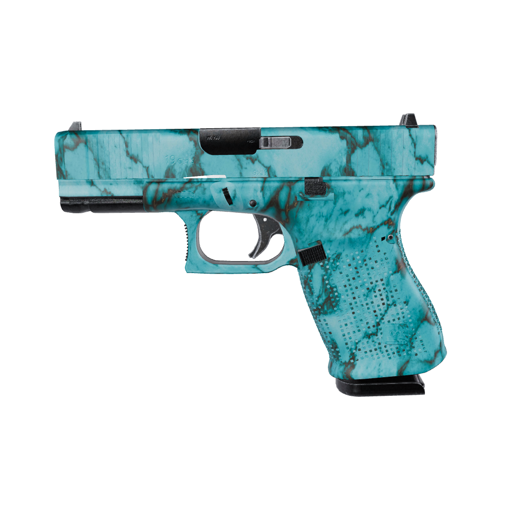 Pistol & Revolver Stone Turquoise Marble Gun Skin 