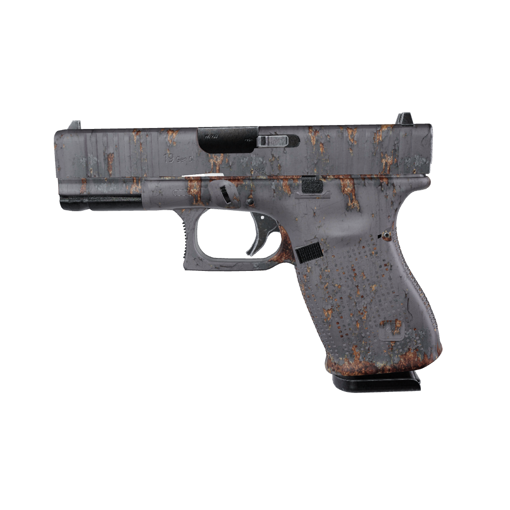 Pistol & Revolver Rust 3D Grey Gun Skin