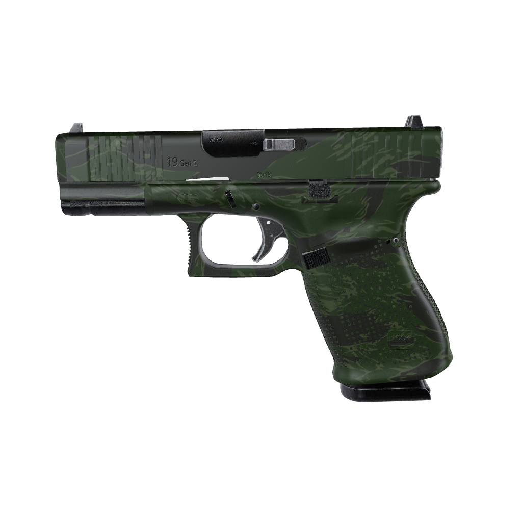 Pistol & Revolver Shredded Army Dark Green Camo Gun Skin