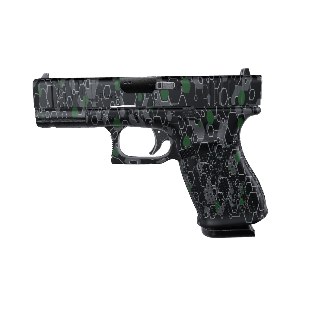 Pistol & Revolver Hex DNA Green Gun Skin