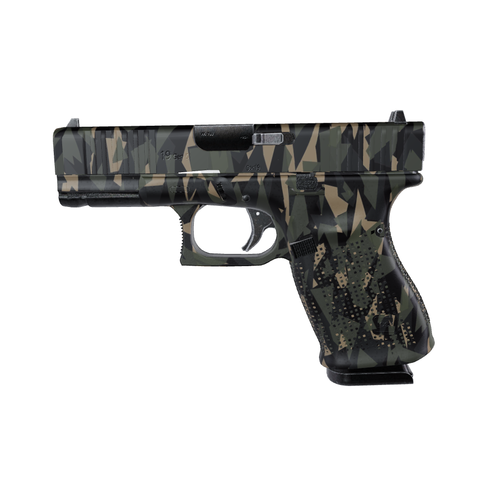 Pistol & Revolver Shattered Militant Charcoal Camo Gun Skin