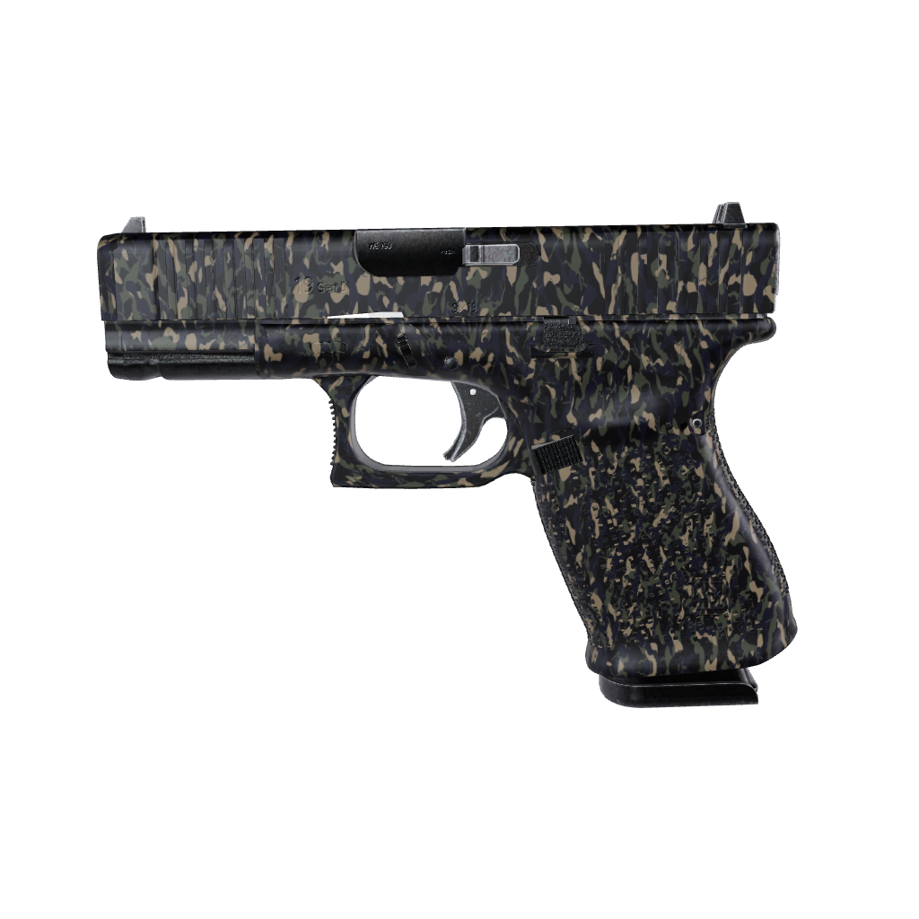 Pistol & Revolver Ragged Militant Blue Camo Gun Skin