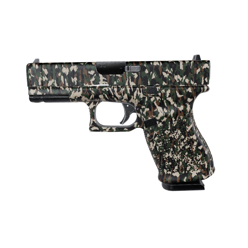 Pistol & Revolver Erratic Woodland Camo Gun Skin