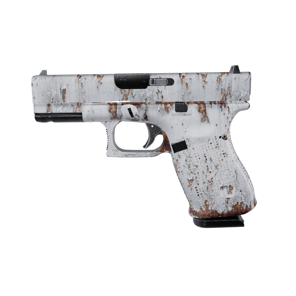 Pistol & Revolver Rust 3D White Gun Skin