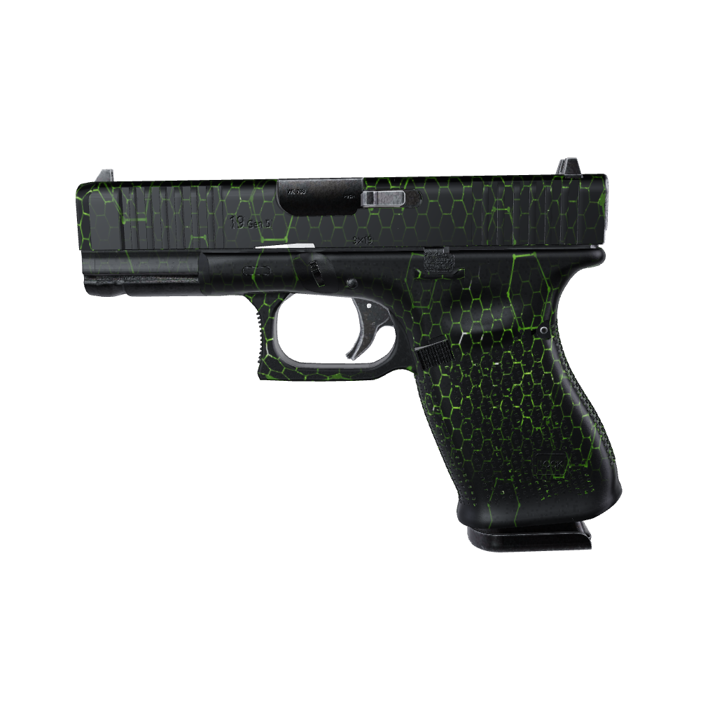 Pistol & Revolver Vivid Hex Green Gun Skin