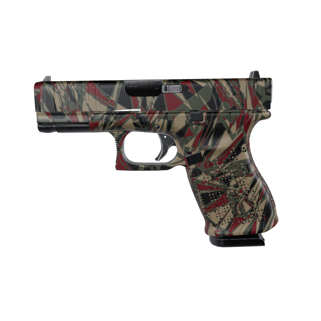 Pistol & Revolver Sharp Militant Red Camo Gun Skin