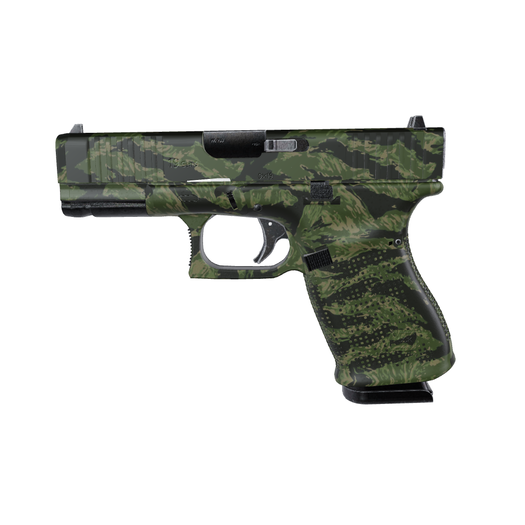 Pistol & Revolver Vietnam Tiger Stripe Army Green Gun Skin 