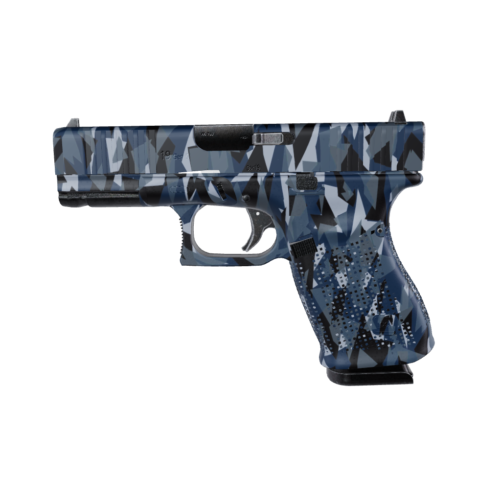 Pistol & Revolver Shattered Navy Camo Gun Skin