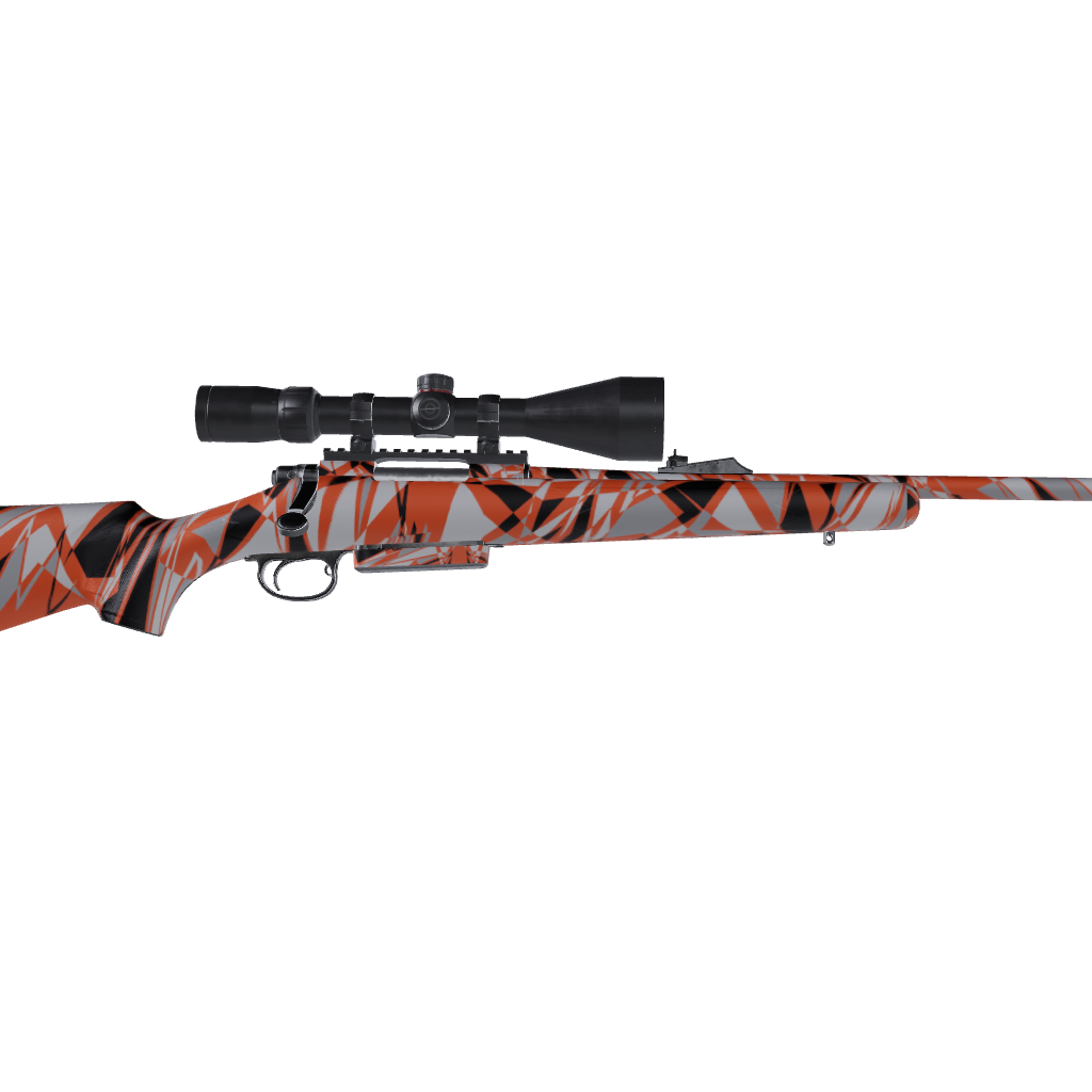 Rifle Sharp Orange Tiger Camo Gun Skin Vinyl Wrap