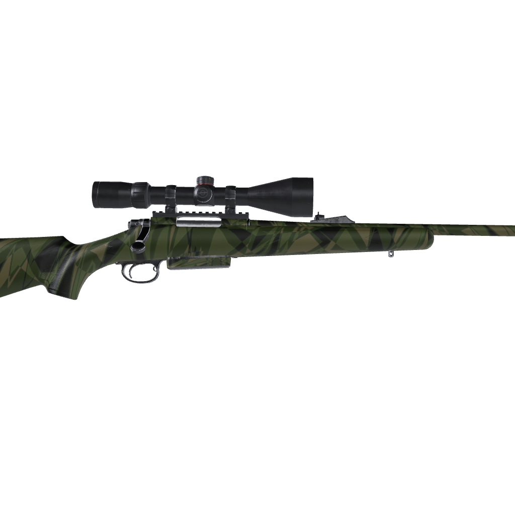 Rifle Sharp Army Green Camo Gun Skin Vinyl Wrap