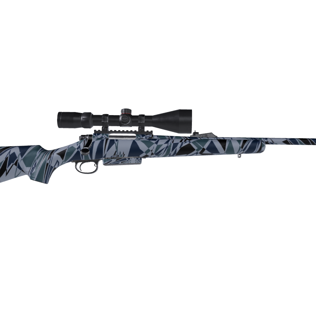 Rifle Sharp Navy Camo Gun Skin Vinyl Wrap