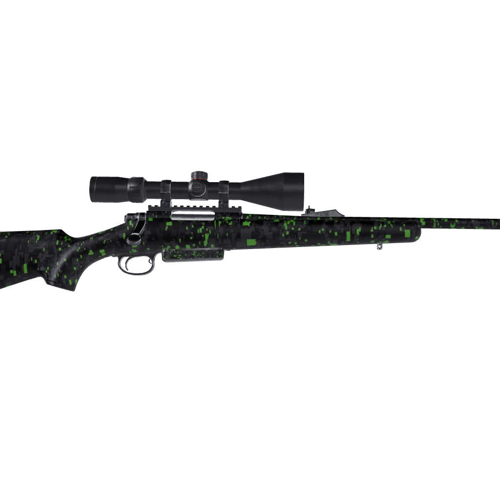 Rifle Digital Metro Green Camo Gun Skin Vinyl Wrap