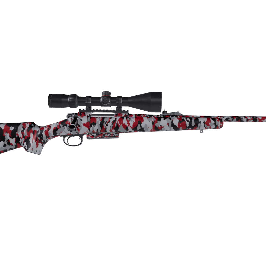 Rifle Cumulus Red Tiger Camo Gun Skin Vinyl Wrap