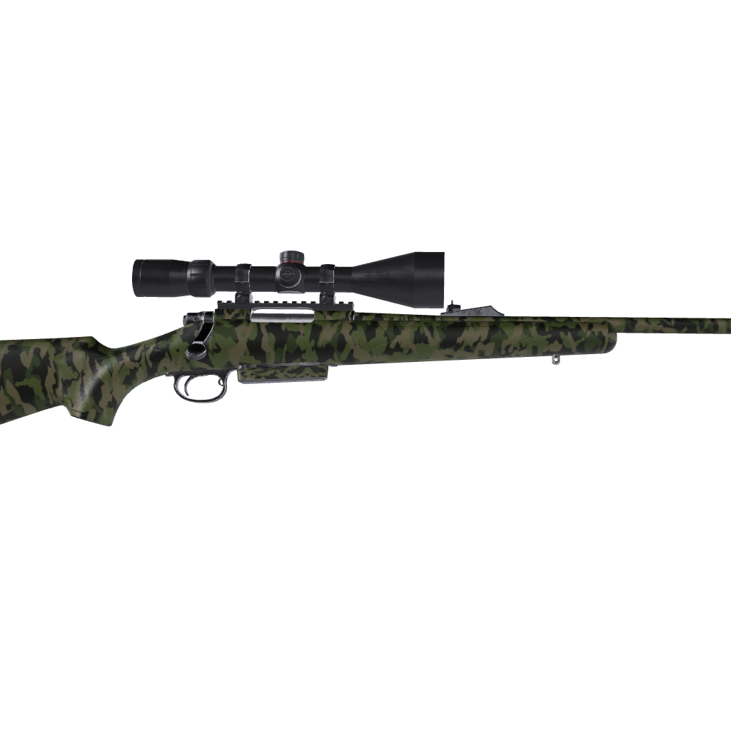 Rifle Erratic Army Green Camo Gun Skin Vinyl Wrap