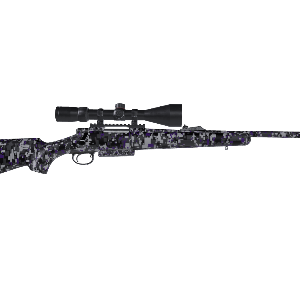 Rifle Digital Urban Purple Camo Gun Skin Vinyl Wrap