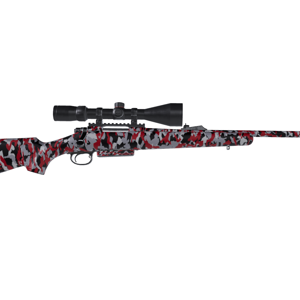 Rifle Erratic Red Tiger Camo Gun Skin Vinyl Wrap