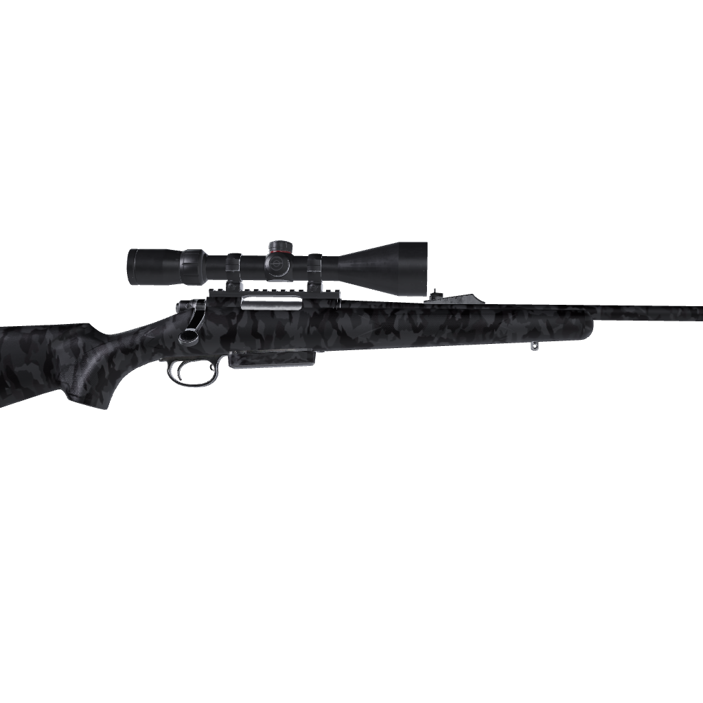 Rifle Erratic Elite Black Camo Gun Skin Vinyl Wrap