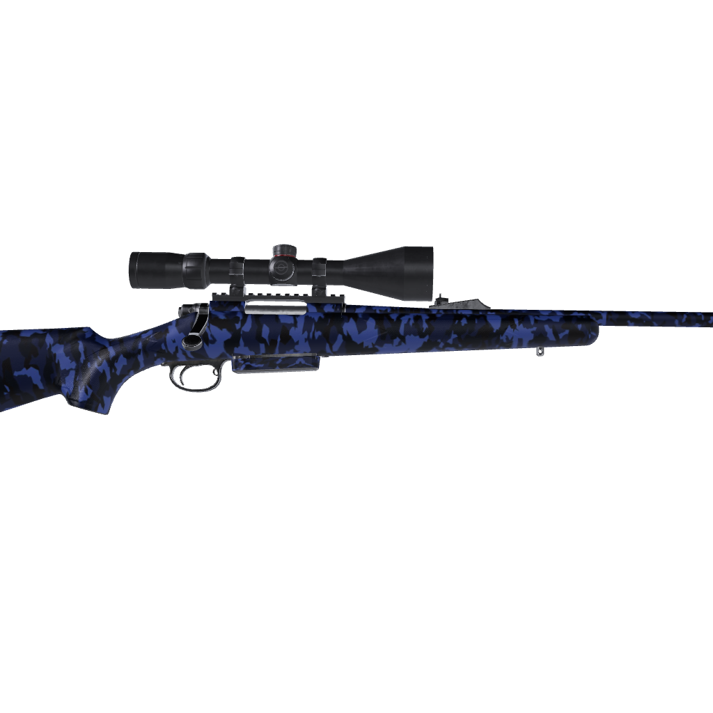 Rifle Erratic Blue Midnight Camo Gun Skin Vinyl Wrap