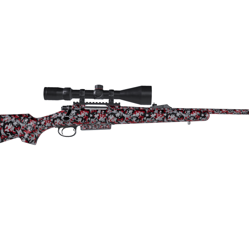 Rifle Classic Red Tiger Camo Gun Skin Vinyl Wrap